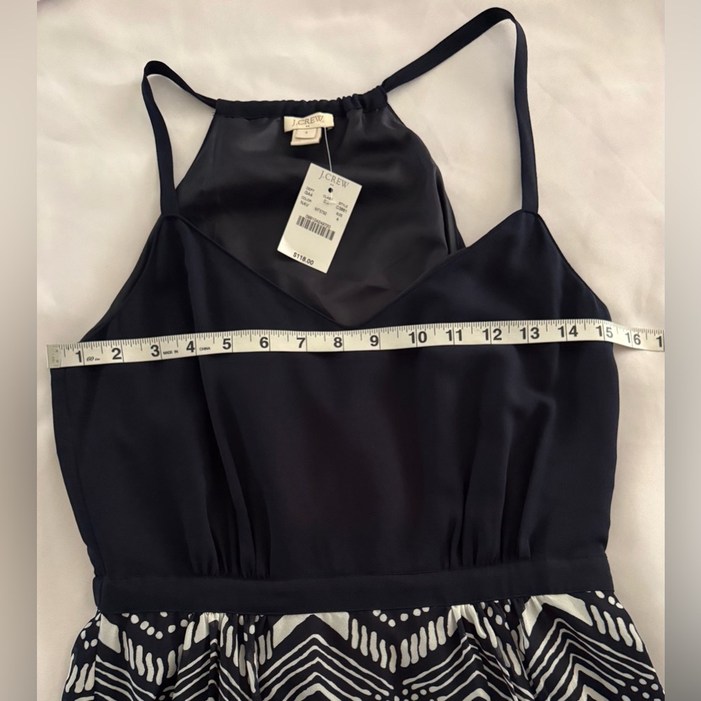 J. Crew Navy and White Chevron Maxi Dress - Picture 5 of 12